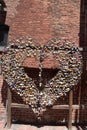 Padlock heart in the Distillery District, Toronto Royalty Free Stock Photo