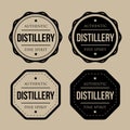 Distillery vintage logo stamp