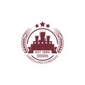 Distilling company logo badge, distilling company logo designs good for your brand company Royalty Free Stock Photo