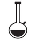 Distilling flask icon vector