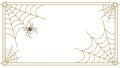Decorative Spiderweb Frame Corner Element, vector design Generative AI Royalty Free Stock Photo