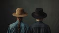 Distinctive attire and modest clothing worn by members of the Amish community