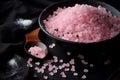 Distinctive Pink black salt on background. Generate Ai