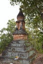 Distinctive Sukhothai lotus-bud shape chedi stupa, Wat Saphan Hin, Sukhothai Historical Park, Thailand Royalty Free Stock Photo
