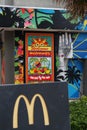 Distinctive and Unique McDonald\'s Sign in Little Havana, Miami