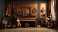 A distinctive victorian steampunk room stimulates creativity - A I generated