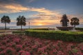 Charleston SC Pineapple Fountain at Sunrise