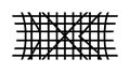 Distorted Black Wire Grid Abstract, vector design Generative AI Royalty Free Stock Photo