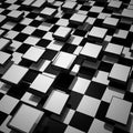 A Distorted Checkerboard Pattern Creating a 3D Optical Illusion background, vector design Generative AI Royalty Free Stock Photo
