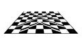 Distorted Checkered Pattern, Dynamic Perspective Vector Background, vector design Generative AI Royalty Free Stock Photo