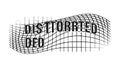 Distorted DISTTORRTED DED Grid Text, vector design Generative AI Royalty Free Stock Photo