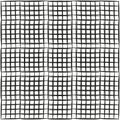 Distorted grid pattern. Abstract geometric design. Dynamic black shapes. Unique vector illustration.