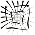 Distorted grid pattern. Abstract wave effect. Geometric line art. Vector modern background. Royalty Free Stock Photo