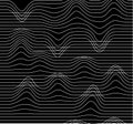 Distorted grid seamless pattern. Glitch. Retrowave, synthwave, vaporwave. Technology black and white background. Banner