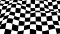 Distorted grid. Wave is a distortion effect. Optical illusion. Circular mesh stripes or background with wavy distortion effect