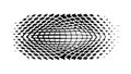 Distorted halftone dot pattern with dynamic wavy effect, vector design Generative AI Royalty Free Stock Photo