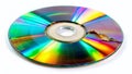 A Distorted Melted CDROM A Visual Representation of Data Degradation and Technological Obsolescence on a Pristine White