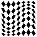 Distorted mesh, grid geometric element. Irregular mosaic visual