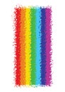 Distorted rainbow. Twirl effect. Vertical. Isolated on white background. Royalty Free Stock Photo
