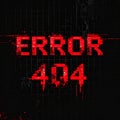 Distorted Red Error 404 Digital Glitch Royalty Free Stock Photo