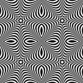 Distorted seamless pattern. Repeatable abstract monochrome background