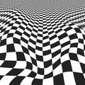 Distorted square pattern, checkerboard