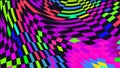 Distorted twisted checkered background. Trippy strip psychedelic pattern.