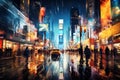 A distorted view of a cityscape, representing the overwhelming nature of urban life and its associ Royalty Free Stock Photo