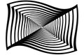 Distorted wave halftone rectangle optical illusion