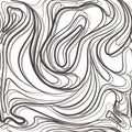 Distorted Wavy Lines Optical Illusion seamless pattern vector illustration.Seamless background with curly flowing lines Royalty Free Stock Photo