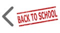 Distress Back to School Stamp and Halftone Dotted Direction Left