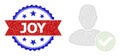 Distress Bicolor Joy Stamp Seal and Approve User Web Icon