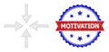 Distress Bicolor Motivation Watermark and Meeting Point Web Icon