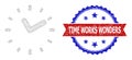 Distress Bicolor Time Works Wonders Stamp and Time Web Mesh Icon Royalty Free Stock Photo