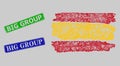 Distress Big Group Seals and Net Spain Flag Mesh