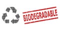 Distress Biodegradable Seal Stamp and Halftone Dotted Recycle