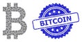 Distress Bitcoin Seal and Recursion Bitcoin Icon Mosaic