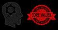 Distress Core Values Seal and Polygonal Network Head Gear