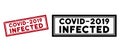 Distress Covid-2019 Infected Rectangle Frame Watermark