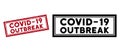 Distress Covid-19 Outbreak Rectangle Frame Watermark