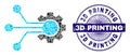 Distress 3D Printing Stamp and Geometric Smart Cog Mosaic