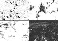 Distress dirty wall overlay texture set for your design. Abstract grunge vector Royalty Free Stock Photo