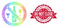 Distress Do Not Close Stamp Seal and Spectrum Network Forbidden Wine Drinks