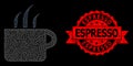 Distress Espresso Stamp Seal and Web Net Aroma Cup