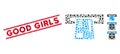 Distress Good Girls Line Seal and Mosaic Ticket Machine Icon