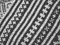 Distress grunge vector textures of fabric. Black and white background. EPS 8 illustration