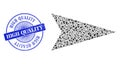 Distress High Quality Stamp and Triangle Arrowhead Right Mosaic