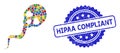 Distress Hipaa Compliant Stamp Seal and Colorful Collage Dead Sperm