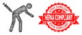 Distress Hipaa Compliant Stamp Seal and Net Man Vaccination Icon