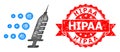 Distress Hipaa Stamp and Hatched Fast Vaccine Icon
